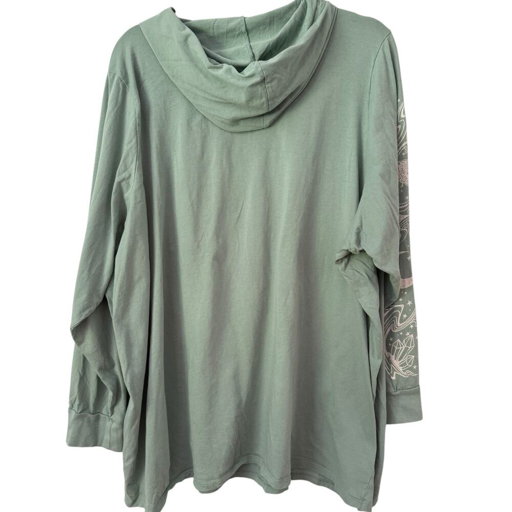Torrid Magic Classic Fit Long Sleeve Hoodie Tee Green Women’s Size 5X - Picture 2 of 8
